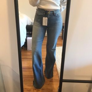 Frame Le Capri Bellbottom High Waist Denim